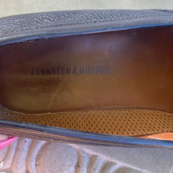 JOHNSTON MURPHY BLACK Aragon II Kiltie Tassel Pebbled Leather Loafers 12N - Picture 12 of 12